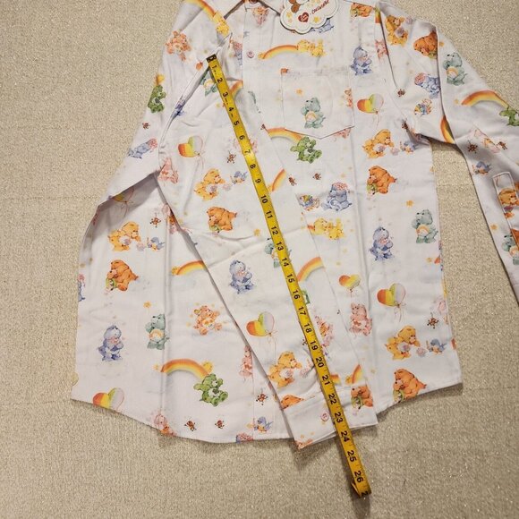 Cakeworthy Care Bears Cousins Flannel Button Down Shirt 80's Cartoon M NEW - Picture 10 of 11